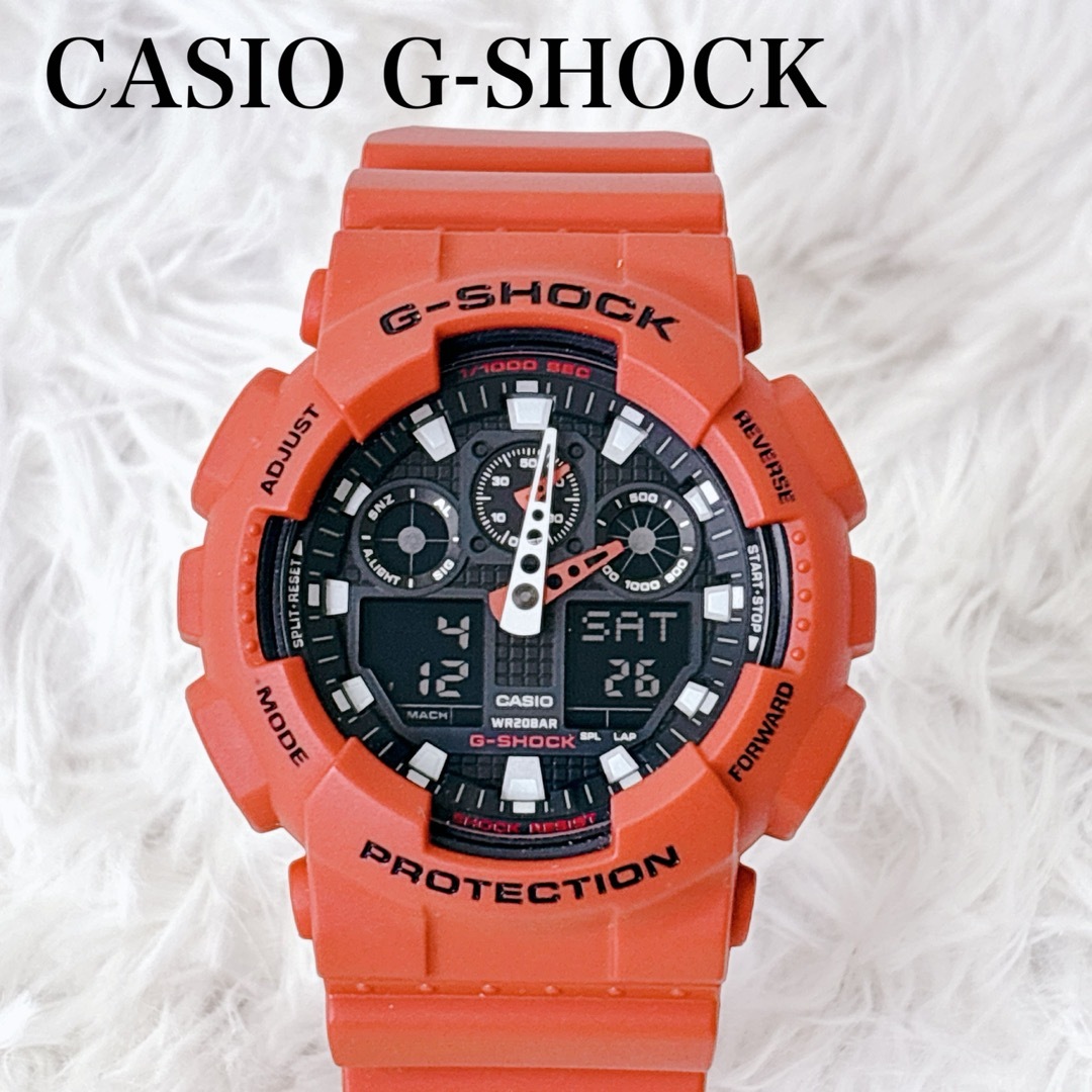 G-SHOCK - CASIO G-SHOCK レッド 腕時計 GA-100B メンズの通販 G-SHOCK - CASIO G-SHOCK レッド 腕時計 GA-100B メンズの通販