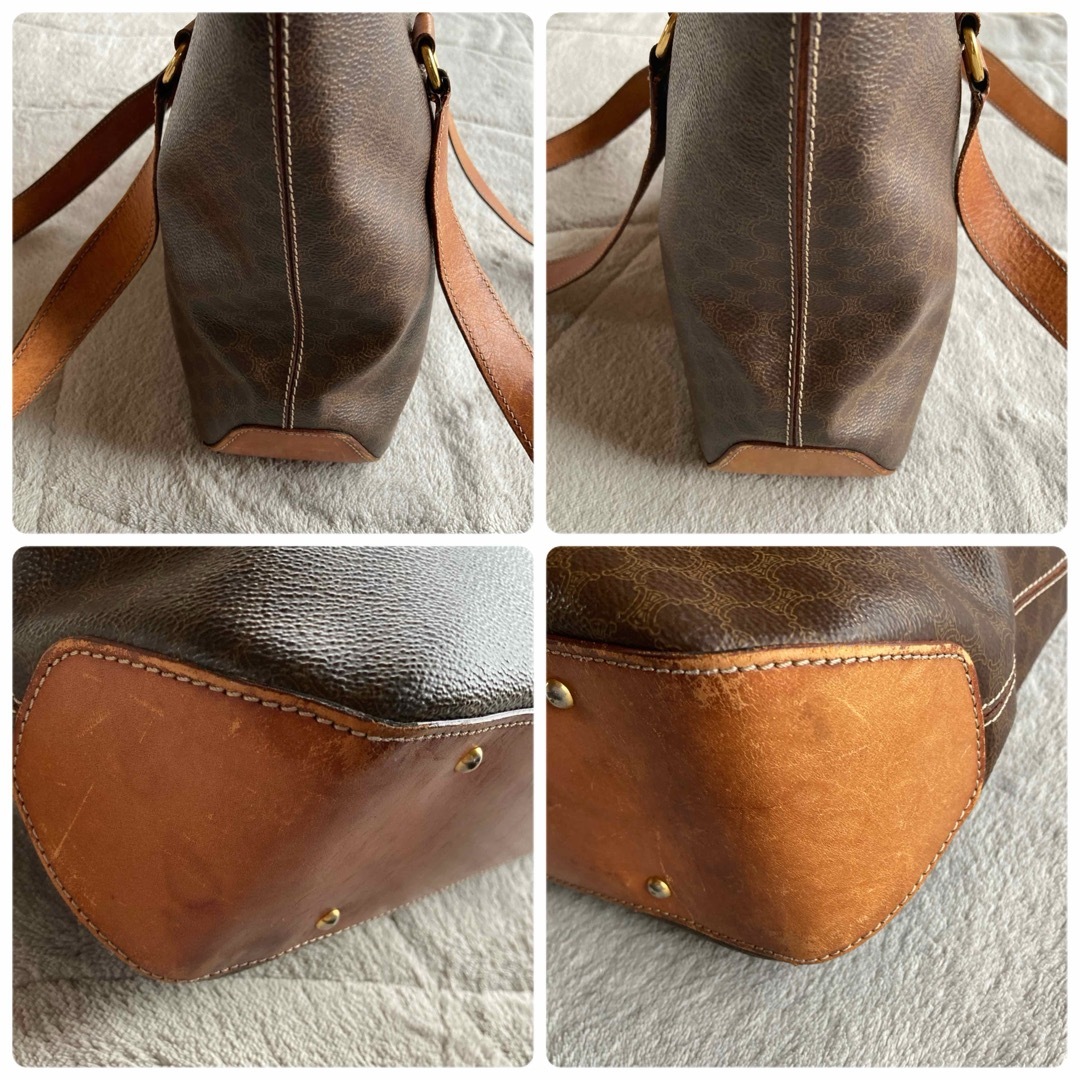CELINE - 希少 ヴィンテージ セリーヌ マカダム柄 レザートート CELINE - 希少 ヴィンテージ セリーヌ マカダム柄 レザートート