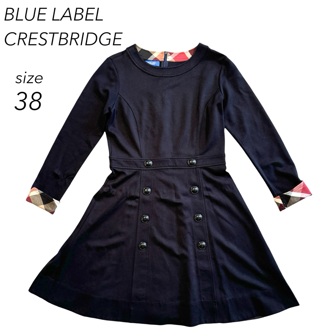 BLUE LABEL CRESTBRIDGE - ブルーレーベル ワンピース 長袖 BLUE LABEL CRESTBRIDGE - ブルーレーベル ワンピース 長袖