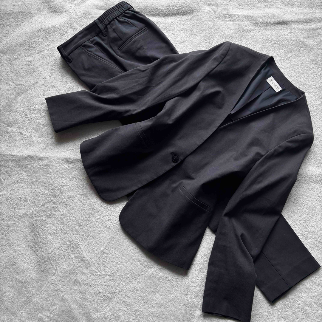 PLST - ✨極美品✨PLST プラステ スーツ ノーカラー パンツ PLST - ✨極美品✨PLST プラステ スーツ ノーカラー パンツ