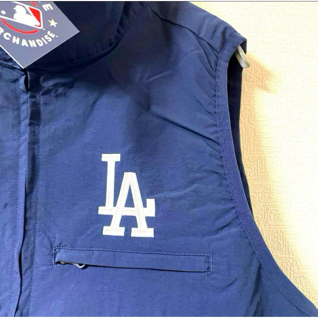 MLB - MLB ドジャース ナイロントラックベスト ワッペン刺繍 L MLB - MLB ドジャース ナイロントラックベスト ワッペン刺繍 L