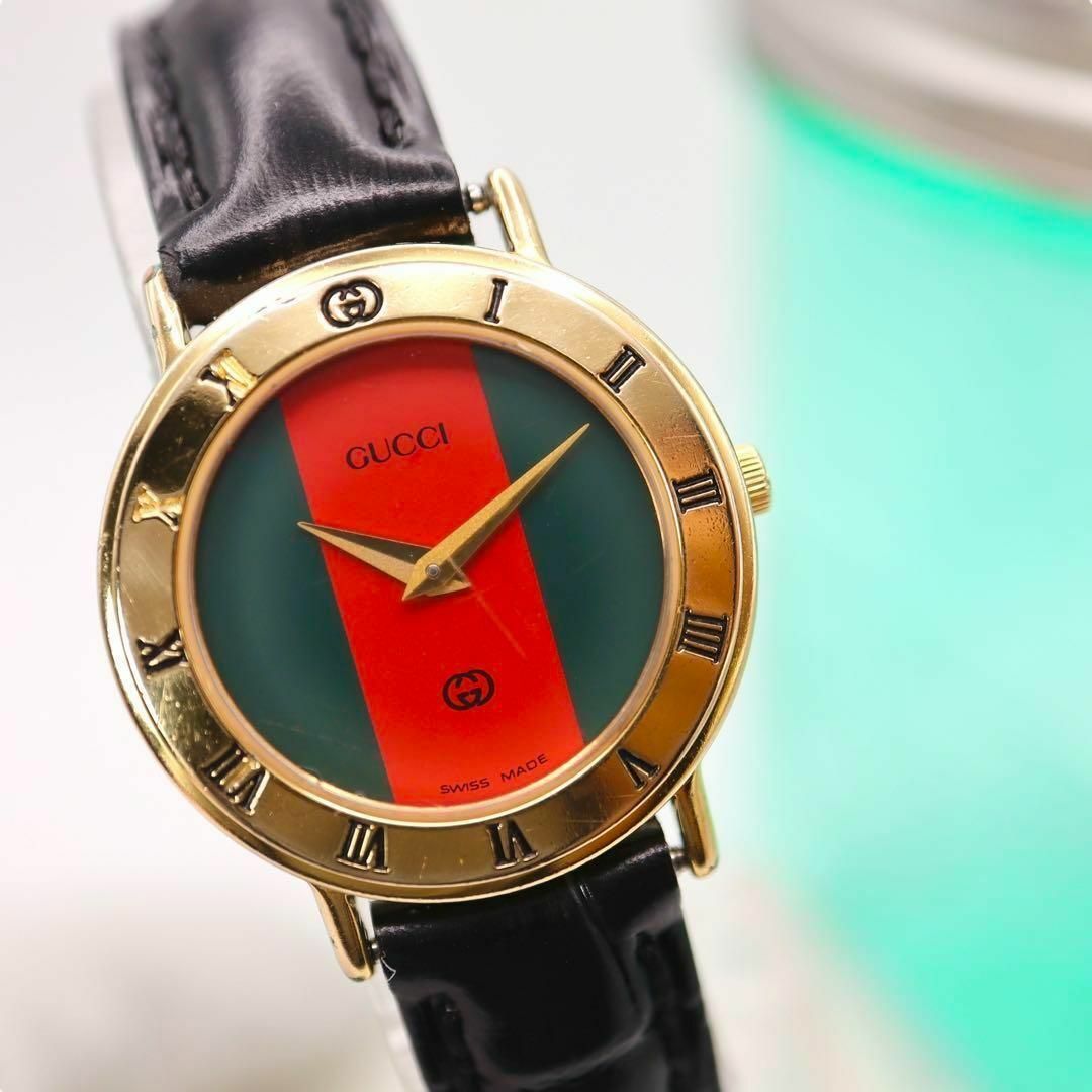 GUCCI - 美品 GUCCI ローマンベゼル シェリーライン 箱付 腕時計 GUCCI - 美品 GUCCI ローマンベゼル シェリーライン 箱付 腕時計