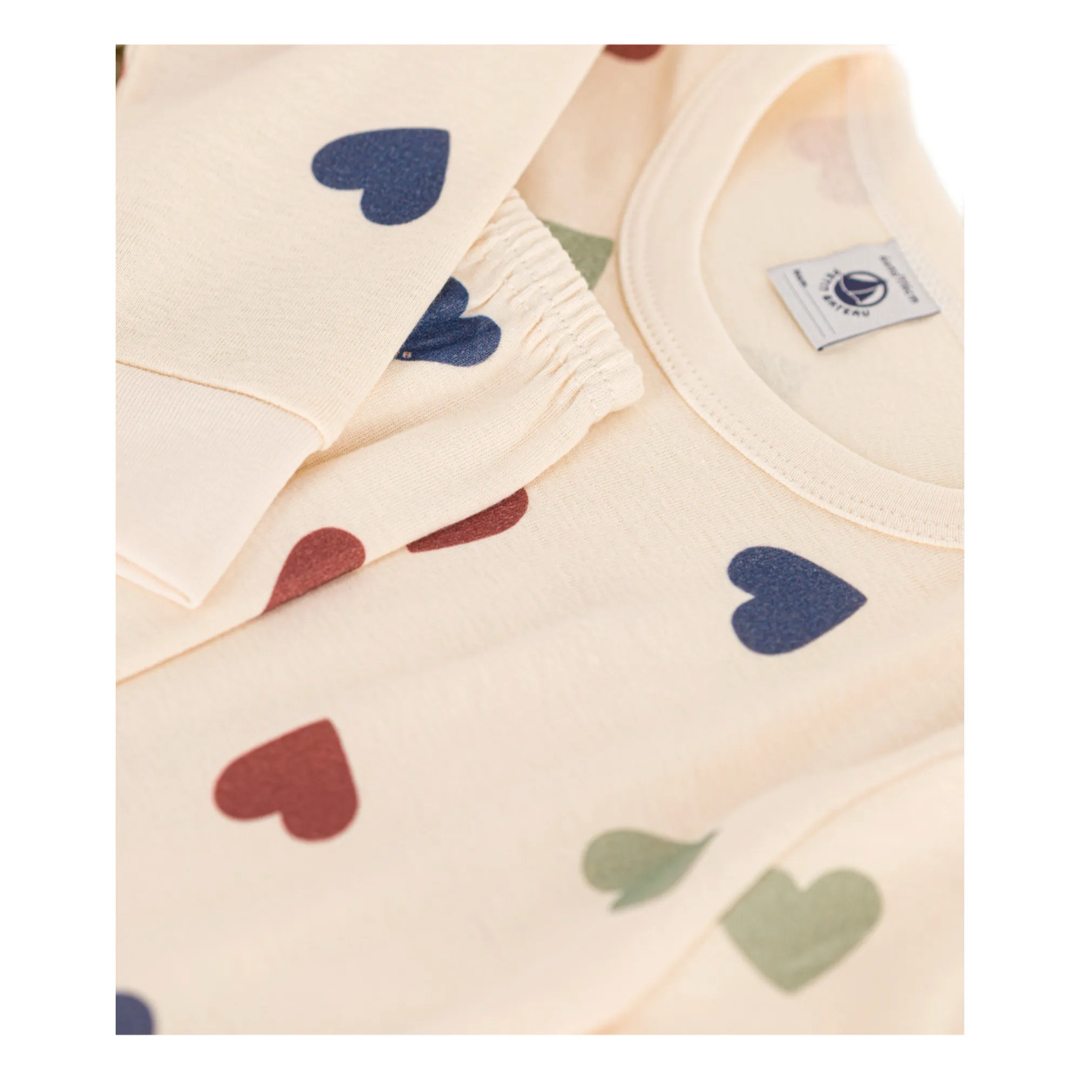 PETIT BATEAU - プチバトー 新品 未使用 長袖 パジャマ ハート PETIT BATEAU - プチバトー 新品 未使用 長袖 パジャマ ハート
