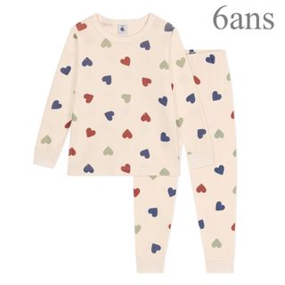 PETIT BATEAU - プチバトー 新品 未使用 長袖 パジャマ ハート PETIT BATEAU - プチバトー 新品 未使用 長袖 パジャマ ハート