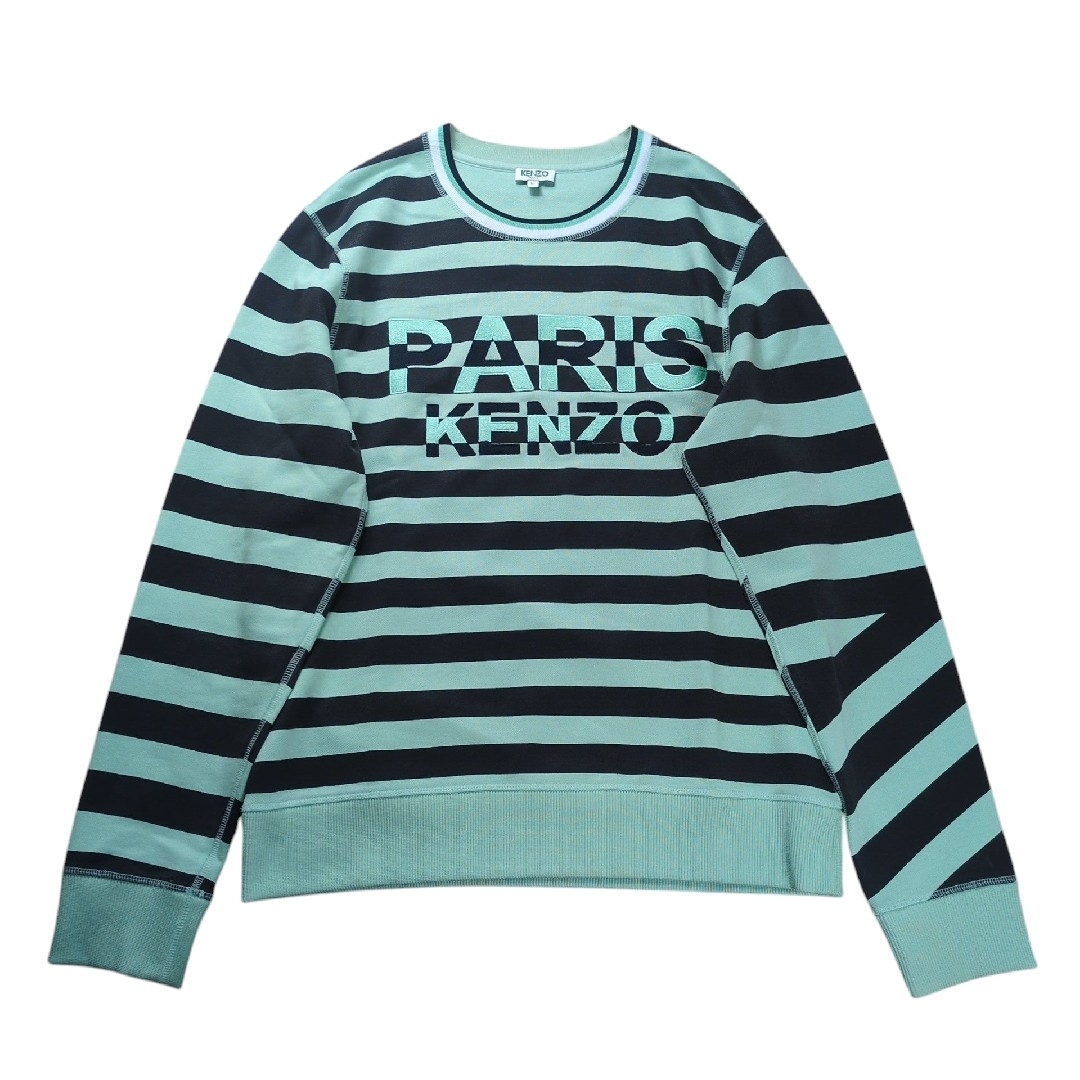 KENZO - 【美品】KENZO ロゴ刺繍 ボーダー スウェットの通販 by KENZO - 【美品】KENZO ロゴ刺繍 ボーダー スウェットの通販 by