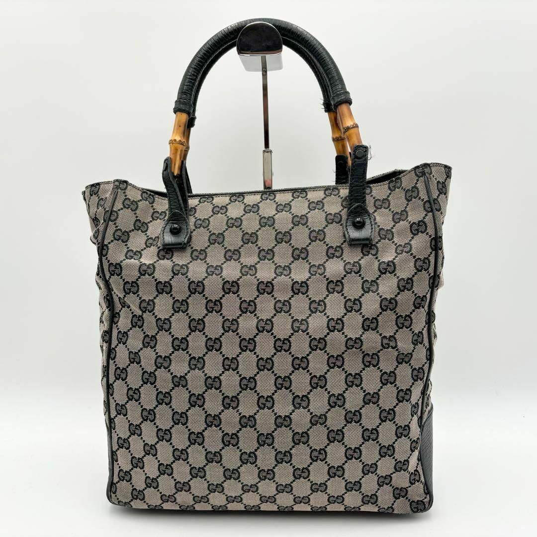 GUCCI - GUCCI グッチ バンブー トートバッグ GG キャンバス GUCCI - GUCCI グッチ バンブー トートバッグ GG キャンバス