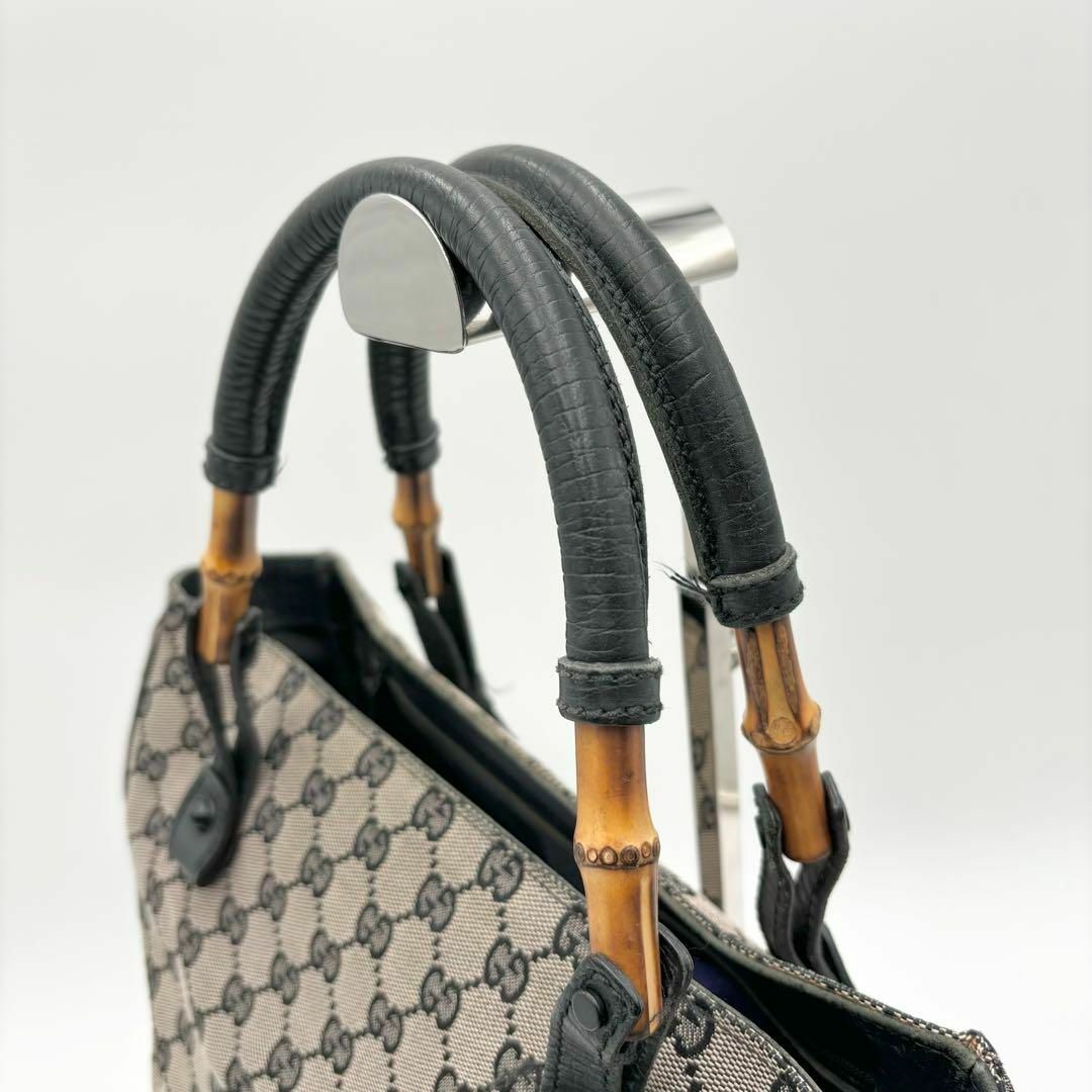 GUCCI - GUCCI グッチ バンブー トートバッグ GG キャンバス GUCCI - GUCCI グッチ バンブー トートバッグ GG キャンバス