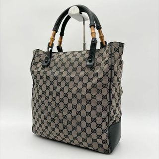 GUCCI - 美品正規 GUCCI グッチ GG シマレザー 革 トート カバン GUCCI - 美品正規 GUCCI グッチ GG シマレザー 革 トート カバン