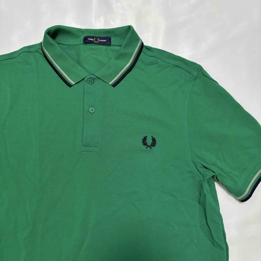 FRED PERRY - FRED PERRY ポロシャツ グリーン サイズLの通販 by FRED PERRY - FRED PERRY ポロシャツ グリーン サイズLの通販 by