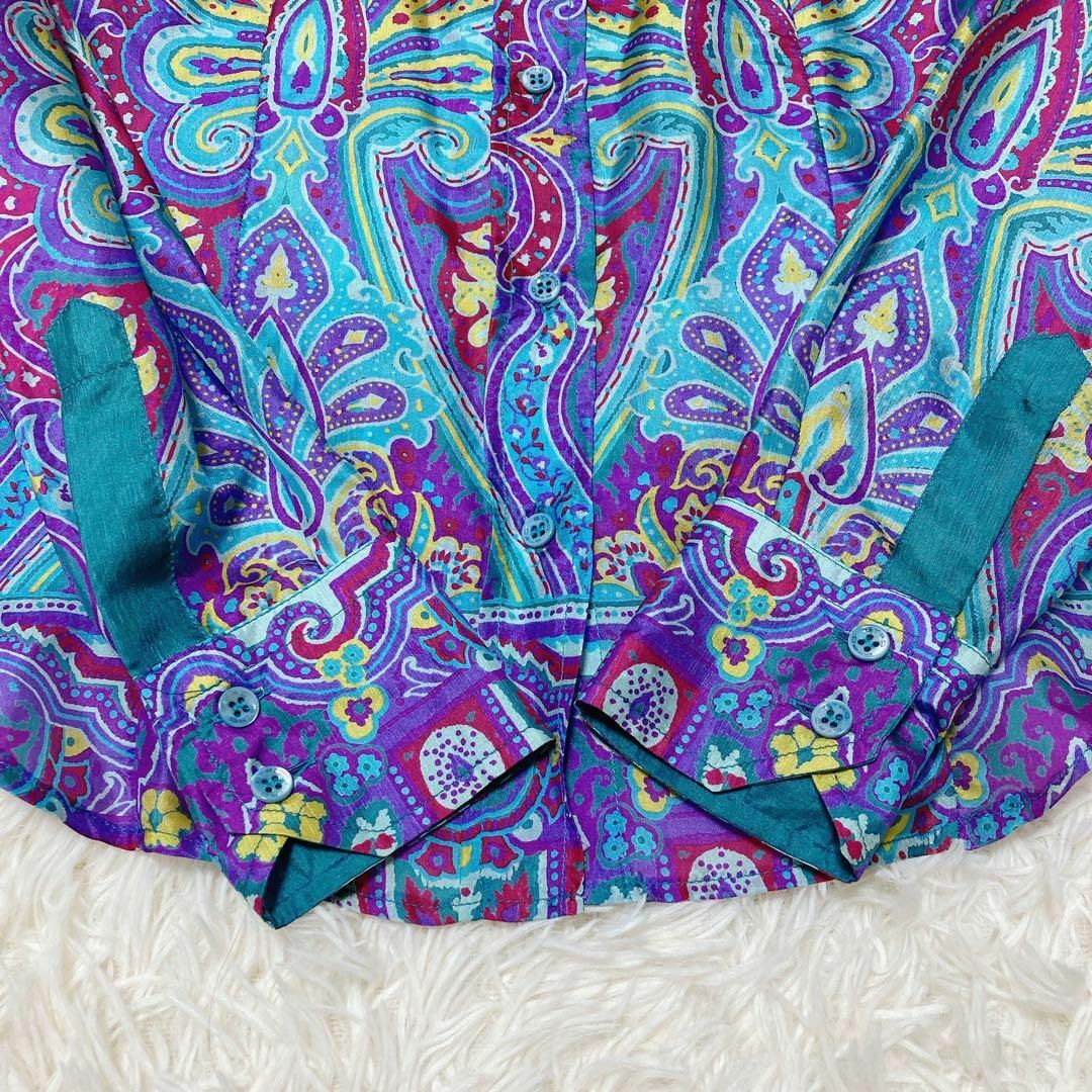 ETRO - 極美品✨ エトロ 大きいサイズ シルクブラウス XL 総柄 ETRO - 極美品✨ エトロ 大きいサイズ シルクブラウス XL 総柄