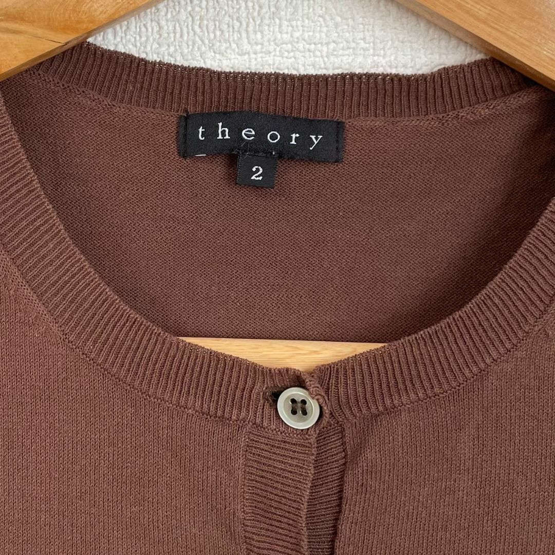 Theory - theory セオリー 半袖 ニット カーディガン 綿100 Theory - theory セオリー 半袖 ニット カーディガン 綿100