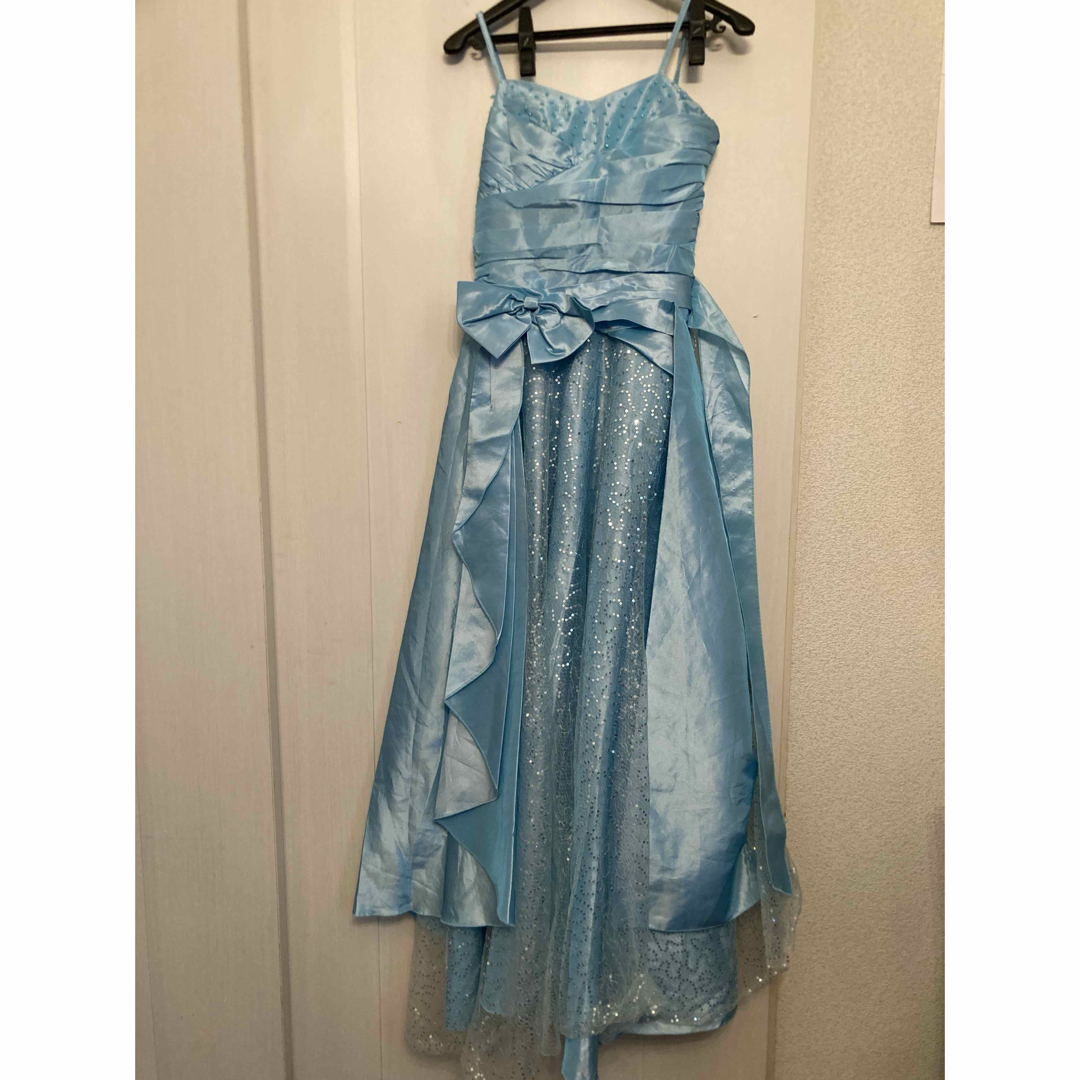 水色ビーズ装飾スリーブレスドレスの通販 by Diva's shop 在庫 水色ビーズ装飾スリーブレスドレスの通販 by Diva's shop 在庫