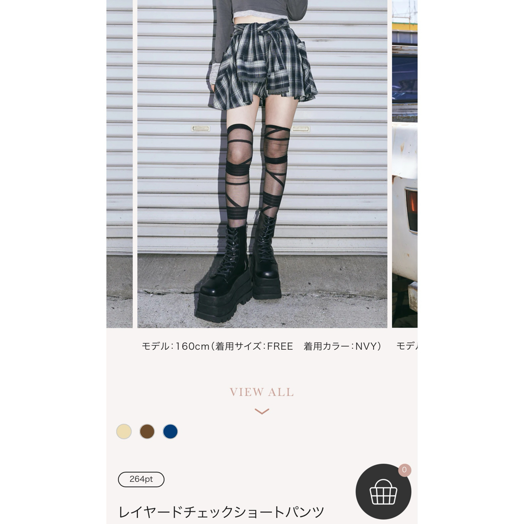 Darich - レイヤードチェックショートパンツの通販 by coco's Darich - レイヤードチェックショートパンツの通販 by coco's