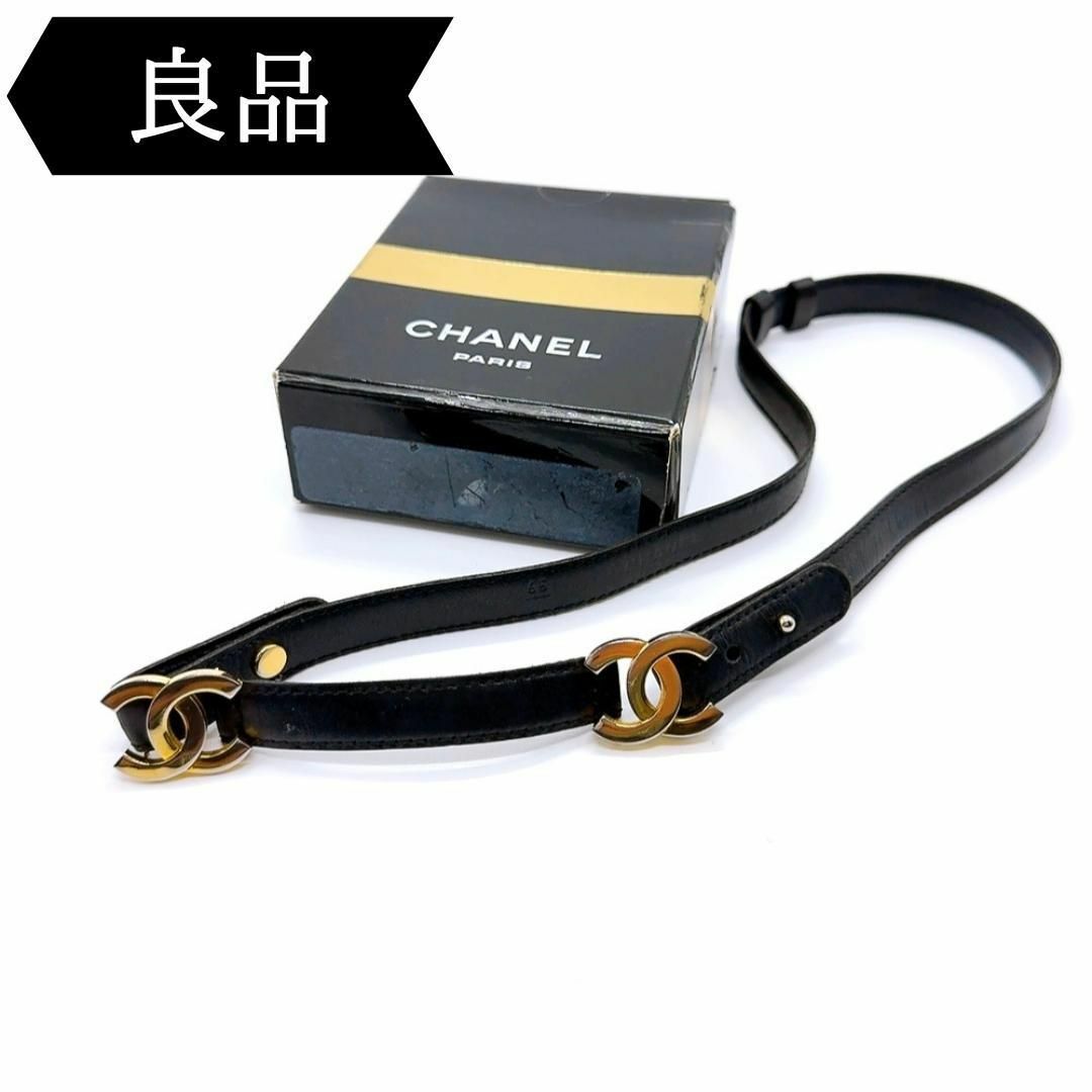 CHANEL - ◇シャネル◇レザー/ココマーク/65/ベルト/ブラック CHANEL - ◇シャネル◇レザー/ココマーク/65/ベルト/ブラック