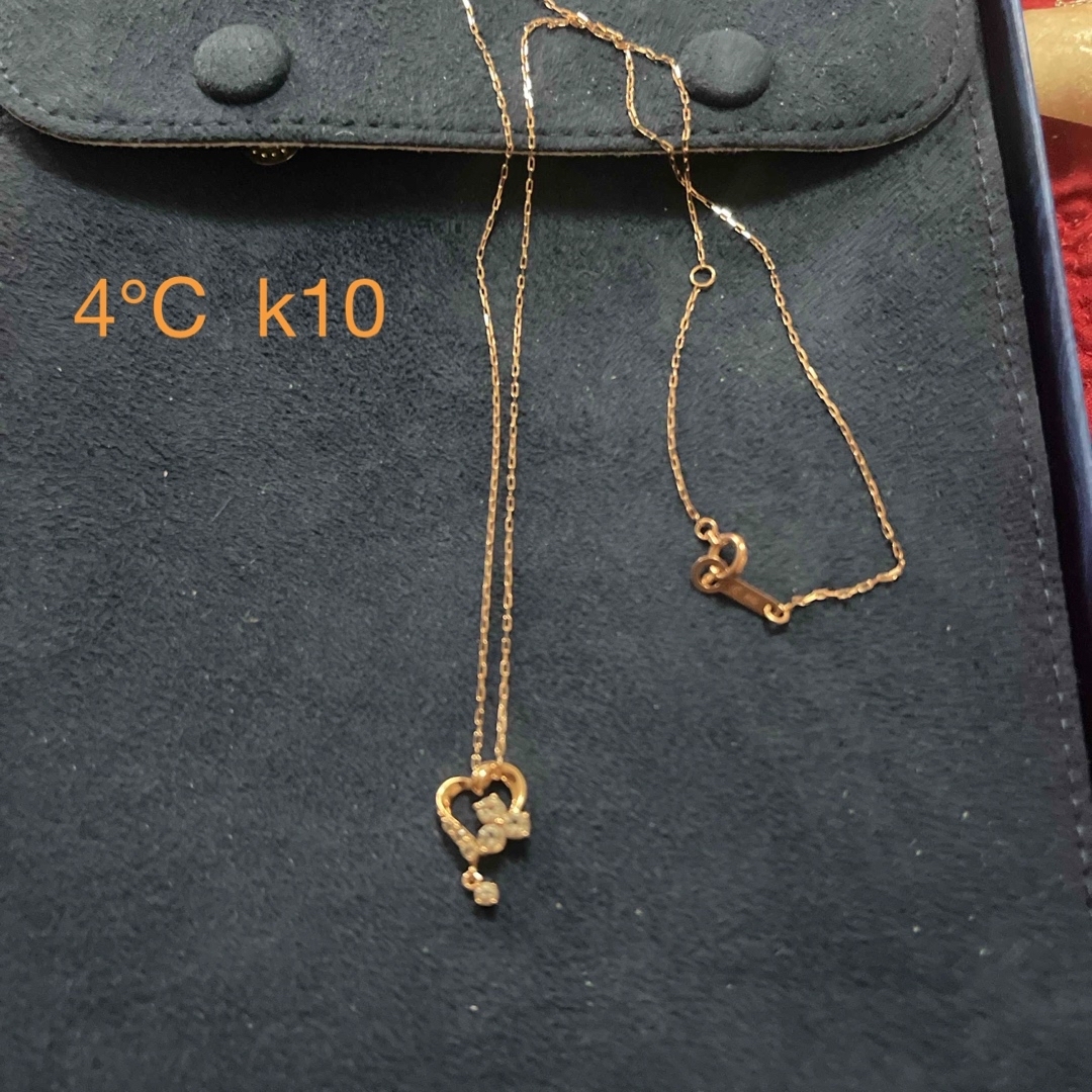 4℃ - 4℃ ネックレス ハート k10の通販 by 藤舞|ヨンドシー 4℃ - 4℃ ネックレス ハート k10の通販 by 藤舞|ヨンドシー