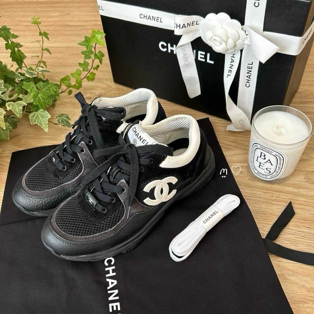 CHANEL - CHANELシャネル ココマークスニーカー 38 現行販売品 CHANEL - CHANELシャネル ココマークスニーカー 38 現行販売品