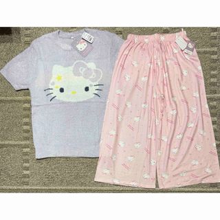 GU - GU マシュマロフィールラウンジセット(長袖) HELLO KITTYの GU - GU マシュマロフィールラウンジセット(長袖) HELLO KITTYの