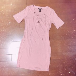 フォーエバートゥエンティーワン(FOREVER 21)のForever21▼レースアップワンピース(ミニワンピース)