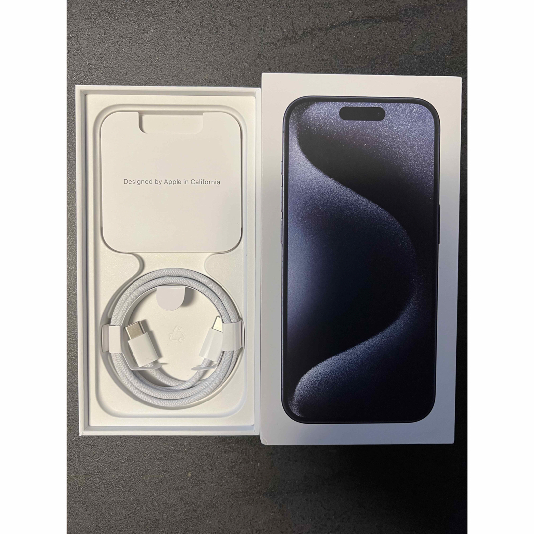 iPhone - iphone 15 Pro 128GB ブルーバッテリー100% 充放電112 iPhone - iphone 15 Pro 128GB ブルーバッテリー100% 充放電112