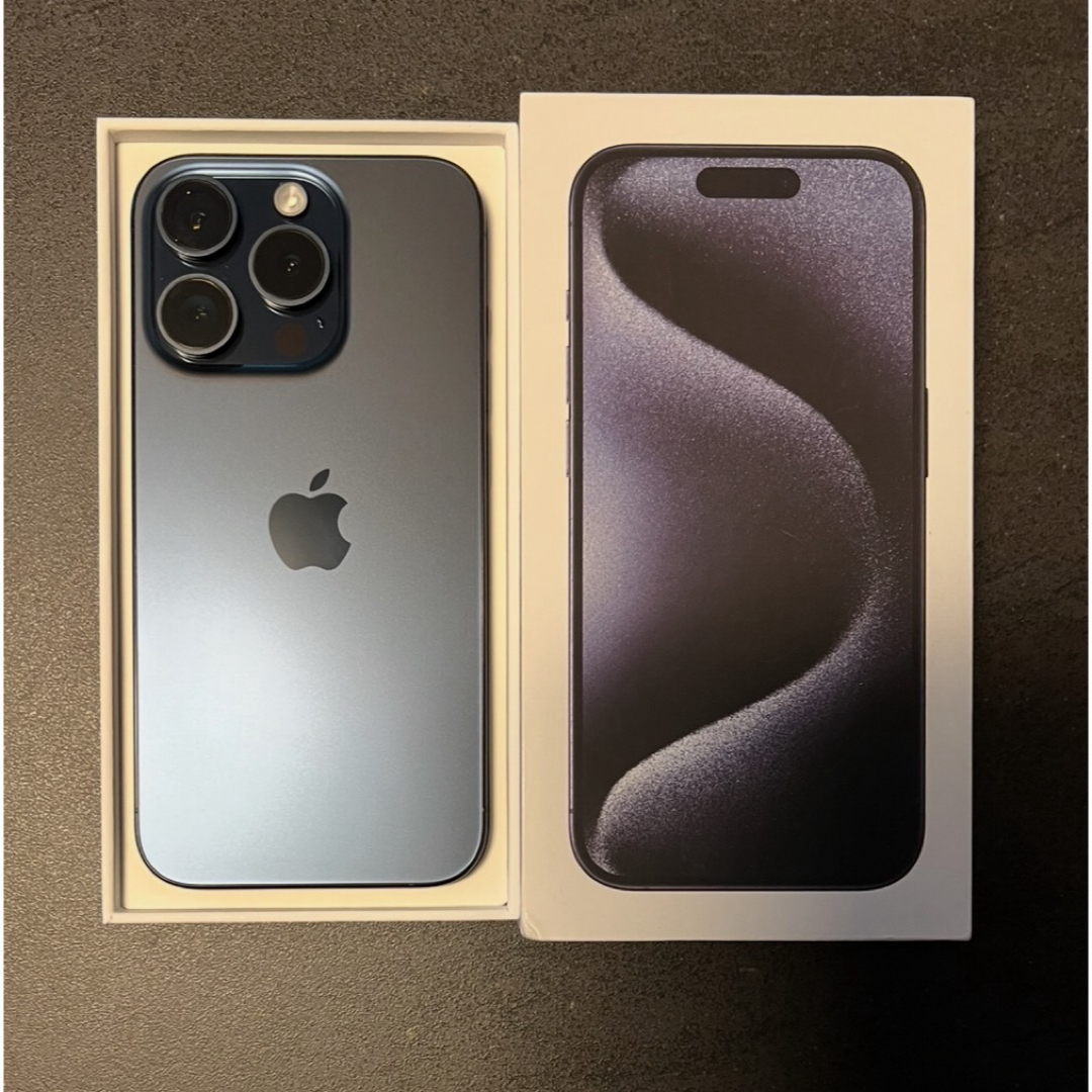 iPhone - iphone 15 Pro 128GB ブルーバッテリー100% 充放電112 iPhone - iphone 15 Pro 128GB ブルーバッテリー100% 充放電112