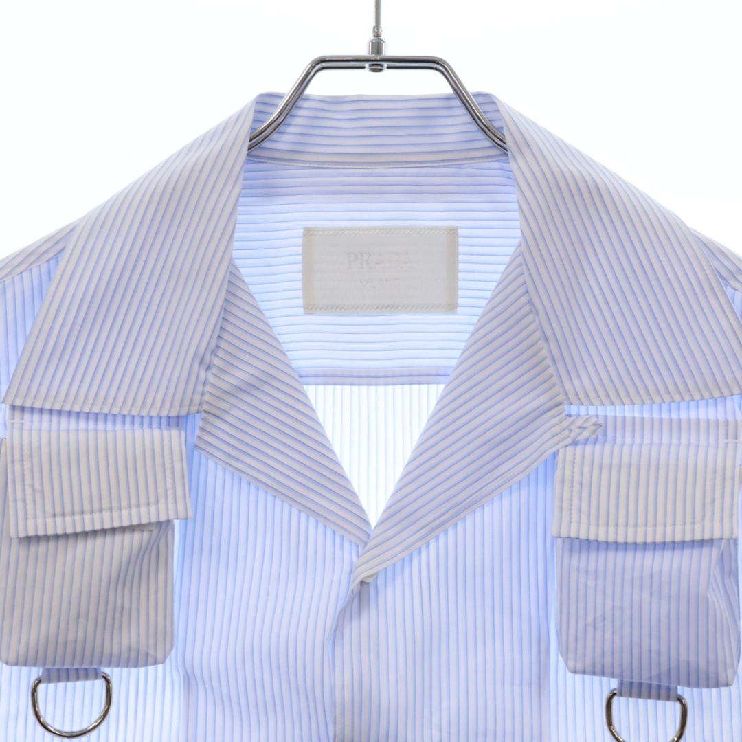 PRADA - PRADA プラダ Printed Poplin Triangle Logo Shirts PRADA - PRADA プラダ Printed Poplin Triangle Logo Shirts