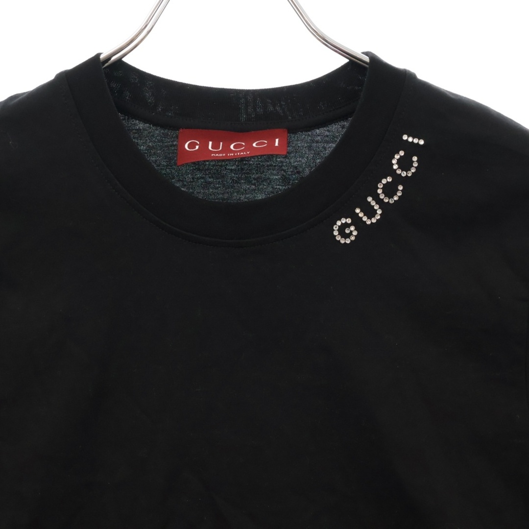 GUCCI - GUCCI グッチ 24AW クリスタル付き ロゴ コットン GUCCI - GUCCI グッチ 24AW クリスタル付き ロゴ コットン