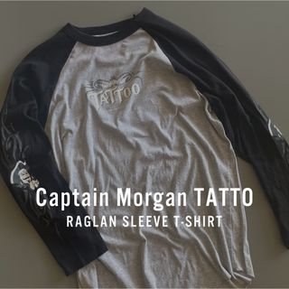 VINTAGE - 古着 キャプテンモルガンタトゥー ラグラン Tシャツ VINTAGE - 古着 キャプテンモルガンタトゥー ラグラン Tシャツ