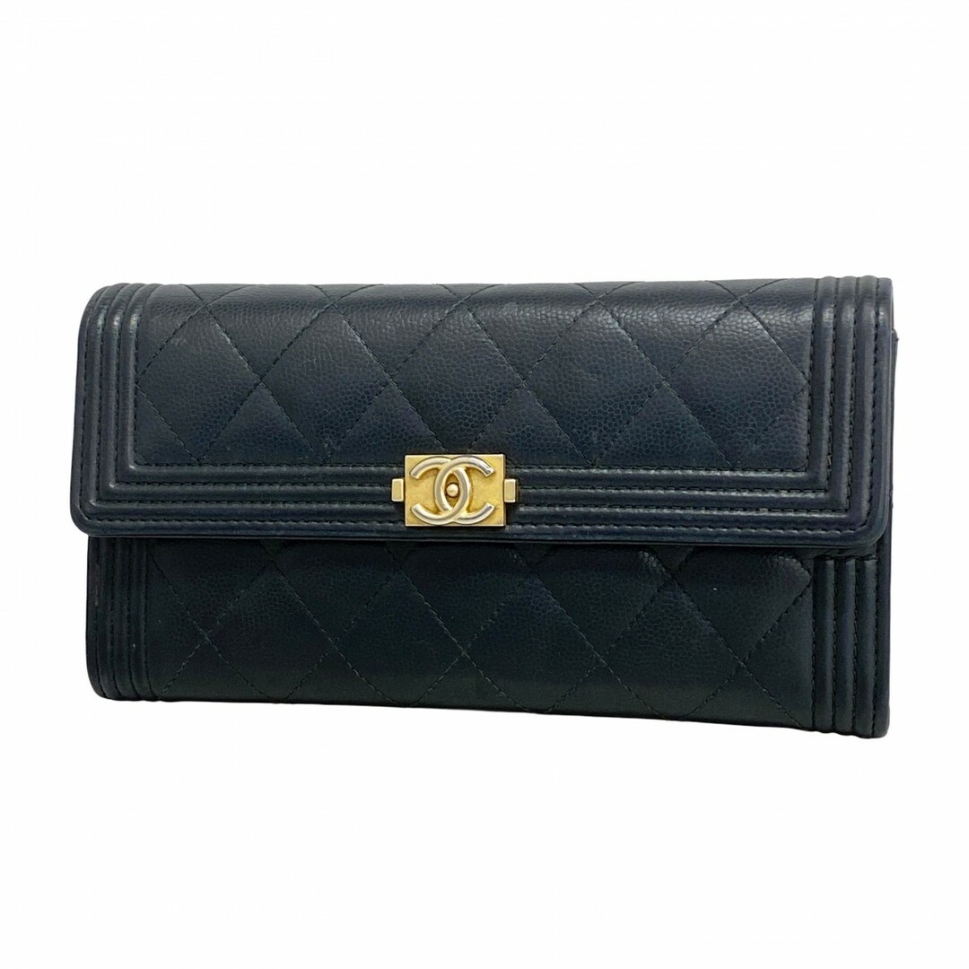 CHANEL - 【5db1775】シャネル 長財布 ボーイシャネル キャビア CHANEL - 【5db1775】シャネル 長財布 ボーイシャネル キャビア