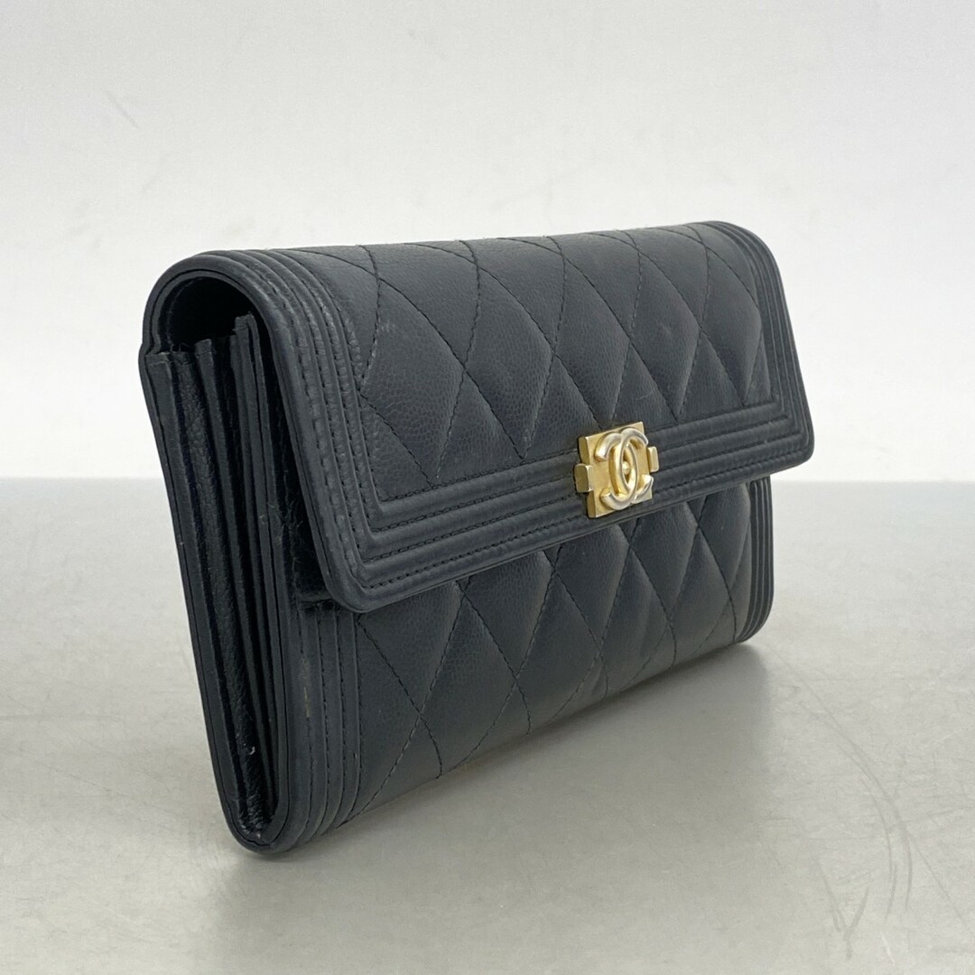 CHANEL - 【5db1775】シャネル 長財布 ボーイシャネル キャビア CHANEL - 【5db1775】シャネル 長財布 ボーイシャネル キャビア