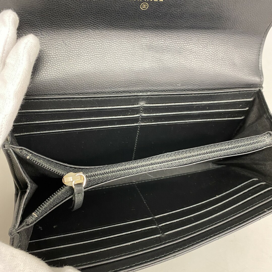 CHANEL - 【5db1775】シャネル 長財布 ボーイシャネル キャビア CHANEL - 【5db1775】シャネル 長財布 ボーイシャネル キャビア