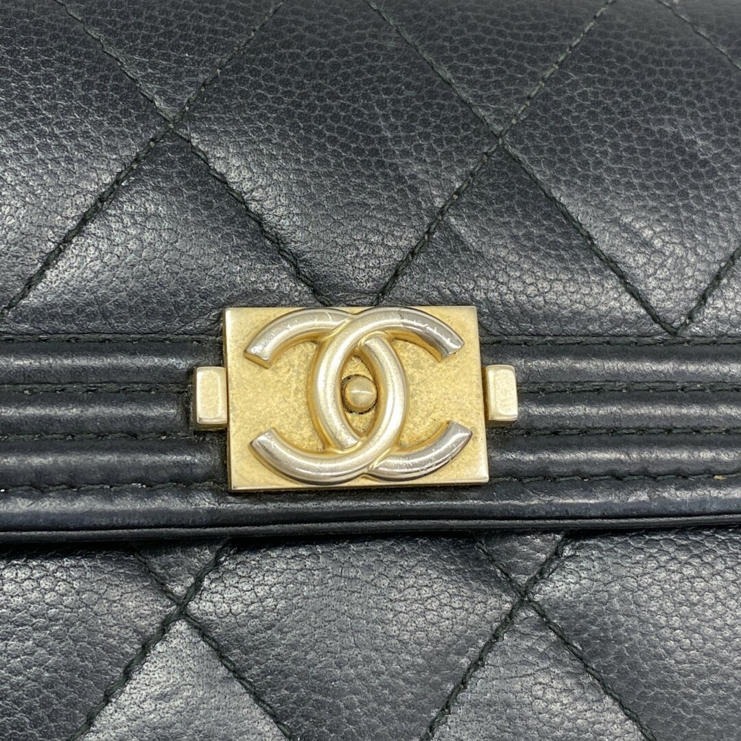 CHANEL - 【5db1775】シャネル 長財布 ボーイシャネル キャビア CHANEL - 【5db1775】シャネル 長財布 ボーイシャネル キャビア