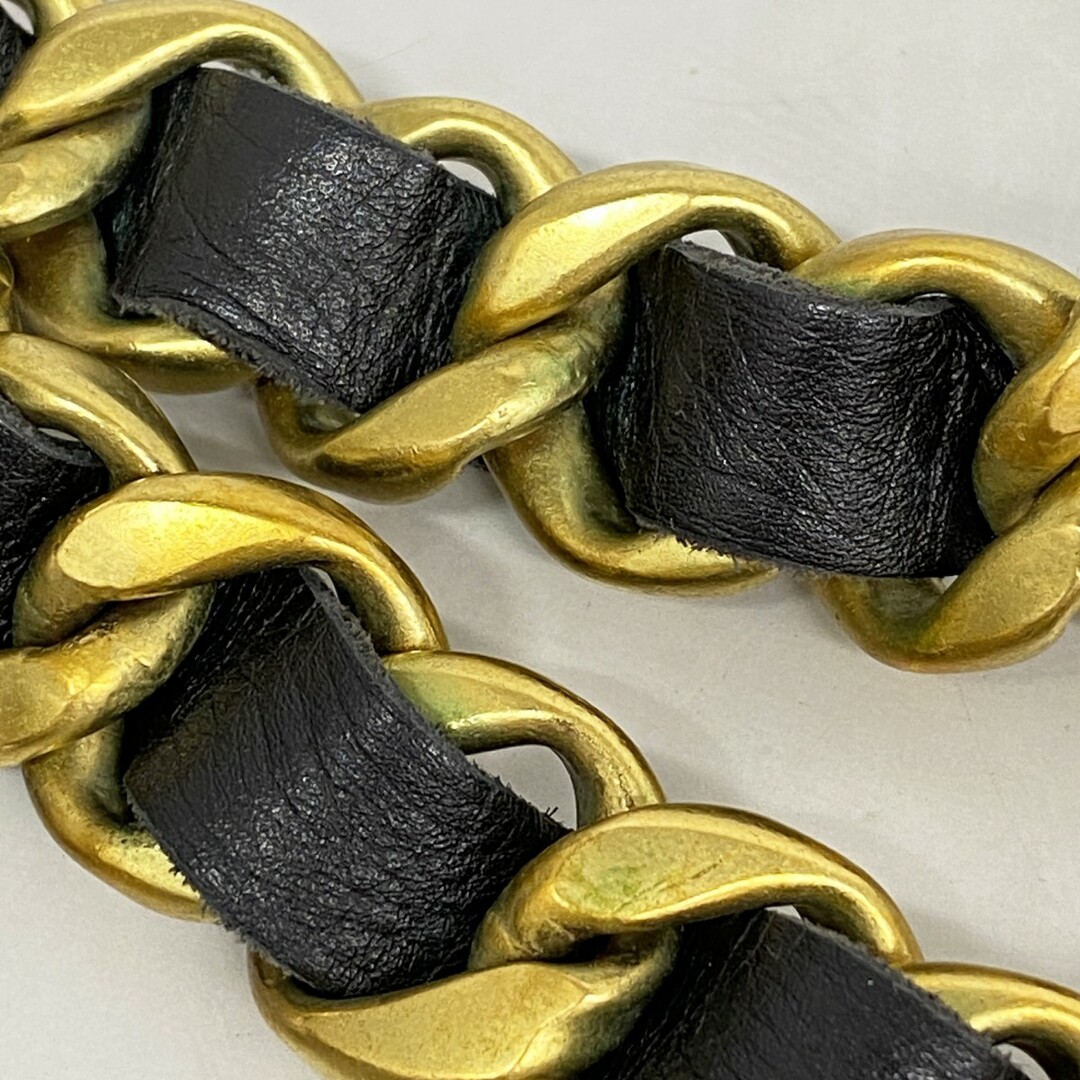 CHANEL - 【5db1776】シャネル ベルト チェーン レザー ブラック CHANEL - 【5db1776】シャネル ベルト チェーン レザー ブラック