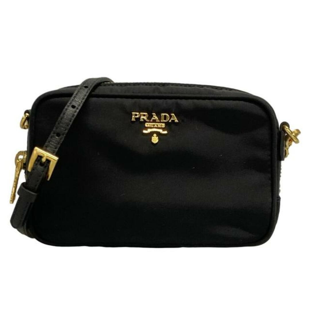 PRADA - PRADA(プラダ) ショルダーバッグ ロゴ 黒 ストラップ PRADA - PRADA(プラダ) ショルダーバッグ ロゴ 黒 ストラップ