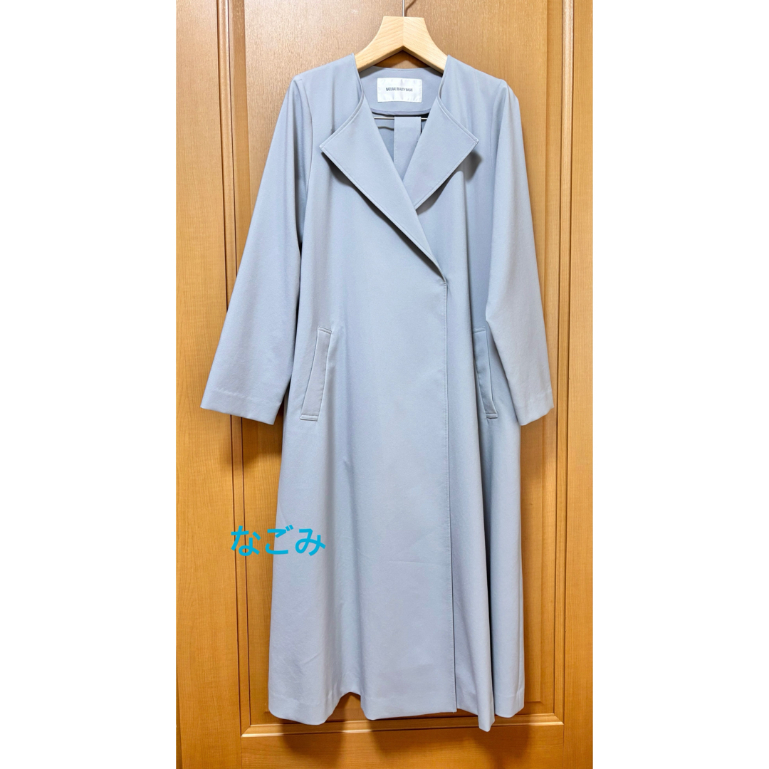 NATURAL BEAUTY BASIC(ナチュラルビューティーベーシック)の【美品】NBB ノーカラーコート レディースのジャケット/アウター(スプリングコート)の商品写真