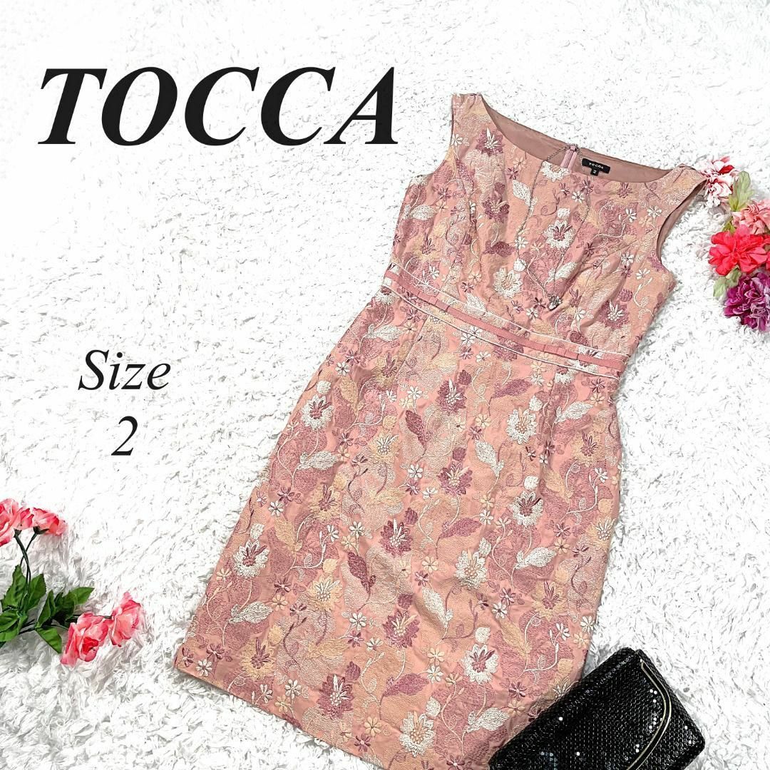 TOCCA - 良品✨ TOCCA 花柄刺繍 ノースリーブワンピース 2 M TOCCA - 良品✨ TOCCA 花柄刺繍 ノースリーブワンピース 2 M