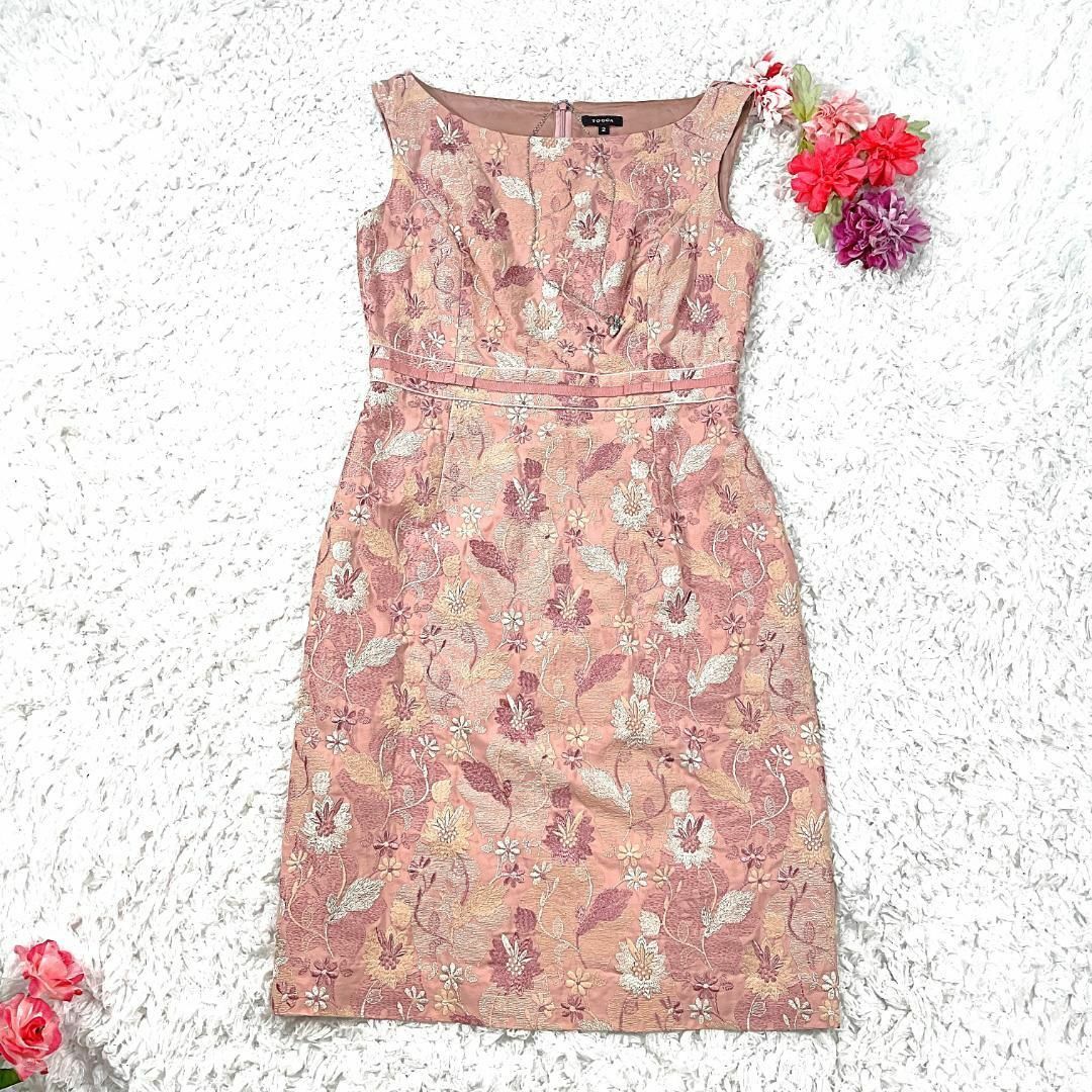 TOCCA - 良品✨ TOCCA 花柄刺繍 ノースリーブワンピース 2 M TOCCA - 良品✨ TOCCA 花柄刺繍 ノースリーブワンピース 2 M