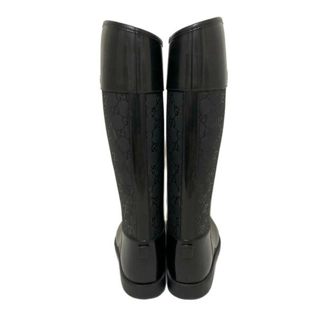 GUCCI - GUCCI(グッチ) レインブーツ 37 レディース - 黒 GUCCI - GUCCI(グッチ) レインブーツ 37 レディース - 黒