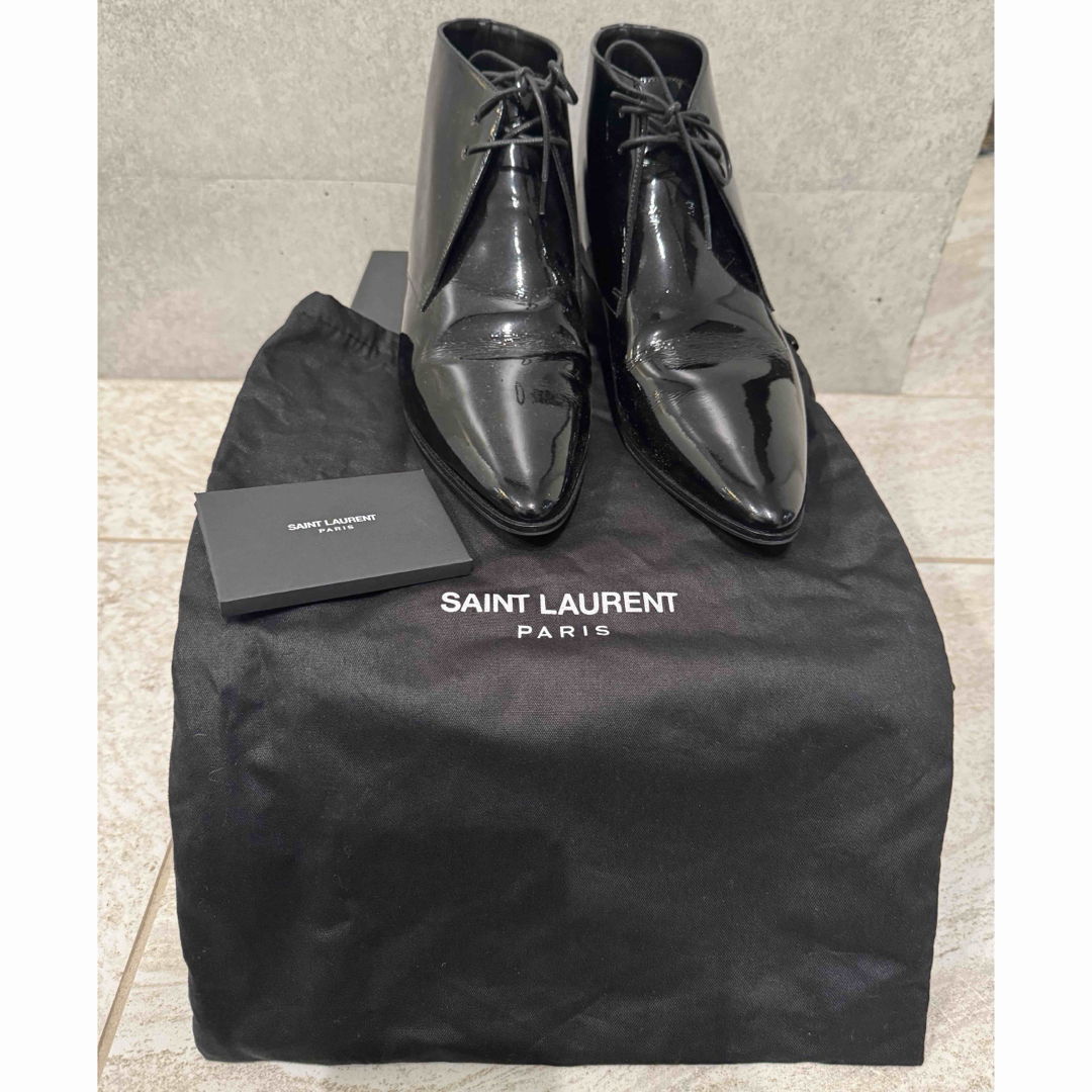 SAINT LAURENT - 美品SAINT LAURENT エナメルブーツ 42の通販 by SAINT LAURENT - 美品SAINT LAURENT エナメルブーツ 42の通販 by
