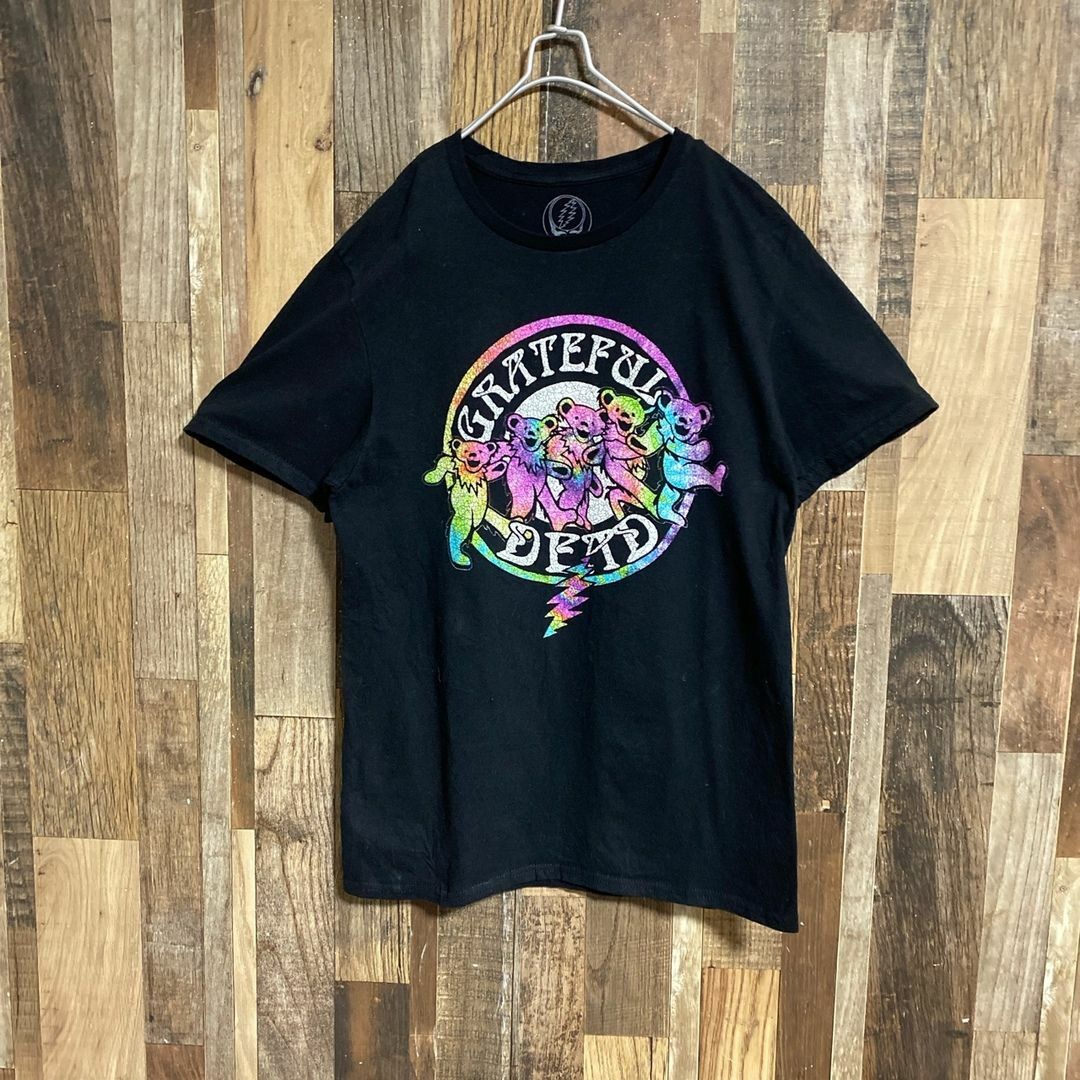 グレイトフル デッド ベア ロック バンド Tシャツ 半袖 ブラック グレイトフル デッド ベア ロック バンド Tシャツ 半袖 ブラック