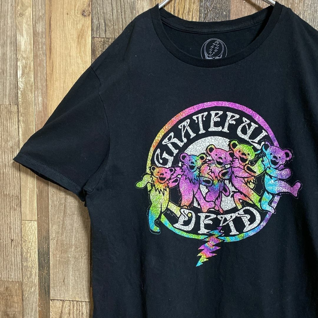グレイトフル デッド ベア ロック バンド Tシャツ 半袖 ブラック グレイトフル デッド ベア ロック バンド Tシャツ 半袖 ブラック