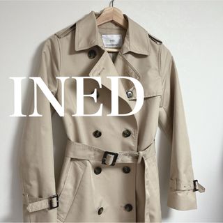 INED - 【美品】INED イネド コットン チェック柄 ステンカラー INED - 【美品】INED イネド コットン チェック柄 ステンカラー