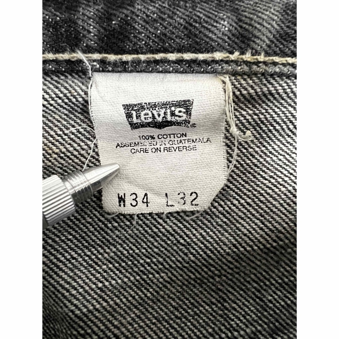 Levi's - Levi's リーバイス 595 先染め ブラックデニム ルーズ Levi's - Levi's リーバイス 595 先染め ブラックデニム ルーズ