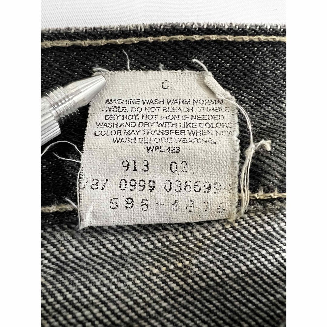Levi's - Levi's リーバイス 595 先染め ブラックデニム ルーズ Levi's - Levi's リーバイス 595 先染め ブラックデニム ルーズ