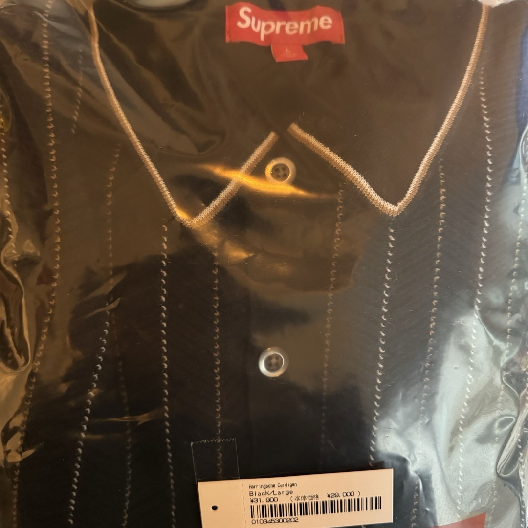 Supreme - Supreme Herringbone Cardigan L BLACKの通販 by Supreme - Supreme Herringbone Cardigan L BLACKの通販 by
