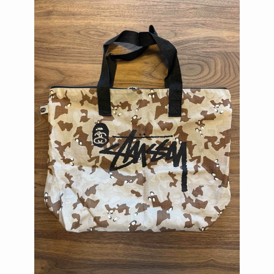 A BATHING APE - STUSSY×BAPE コラボ ナイロントートバッグの A BATHING APE - STUSSY×BAPE コラボ ナイロントートバッグの
