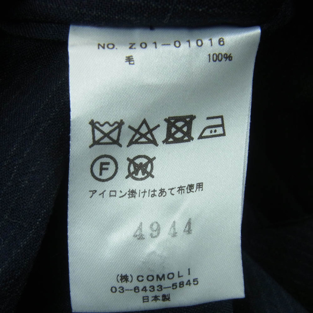 COMOLI - COMOLI コモリ 24SS Z01-01016 ウール ストライプ柄 COMOLI - COMOLI コモリ 24SS Z01-01016 ウール ストライプ柄