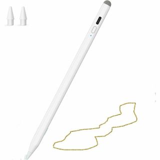 タッチペン 超高感度 極細 自動スリップ Type-C充電 軽量設計