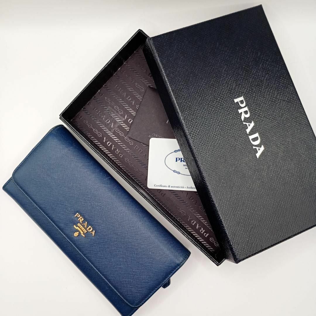PRADA - PRADA プラダ 長財布 サフィアーノ ブルー 1M1132の通販 PRADA - PRADA プラダ 長財布 サフィアーノ ブルー 1M1132の通販