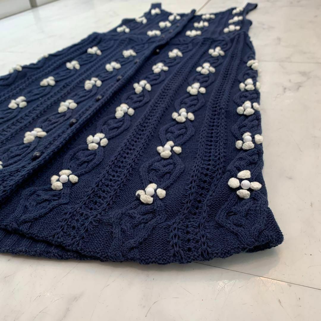 René - ☆美品☆Rene ニット ワンピース ノースリーブ フラワー René - ☆美品☆Rene ニット ワンピース ノースリーブ フラワー