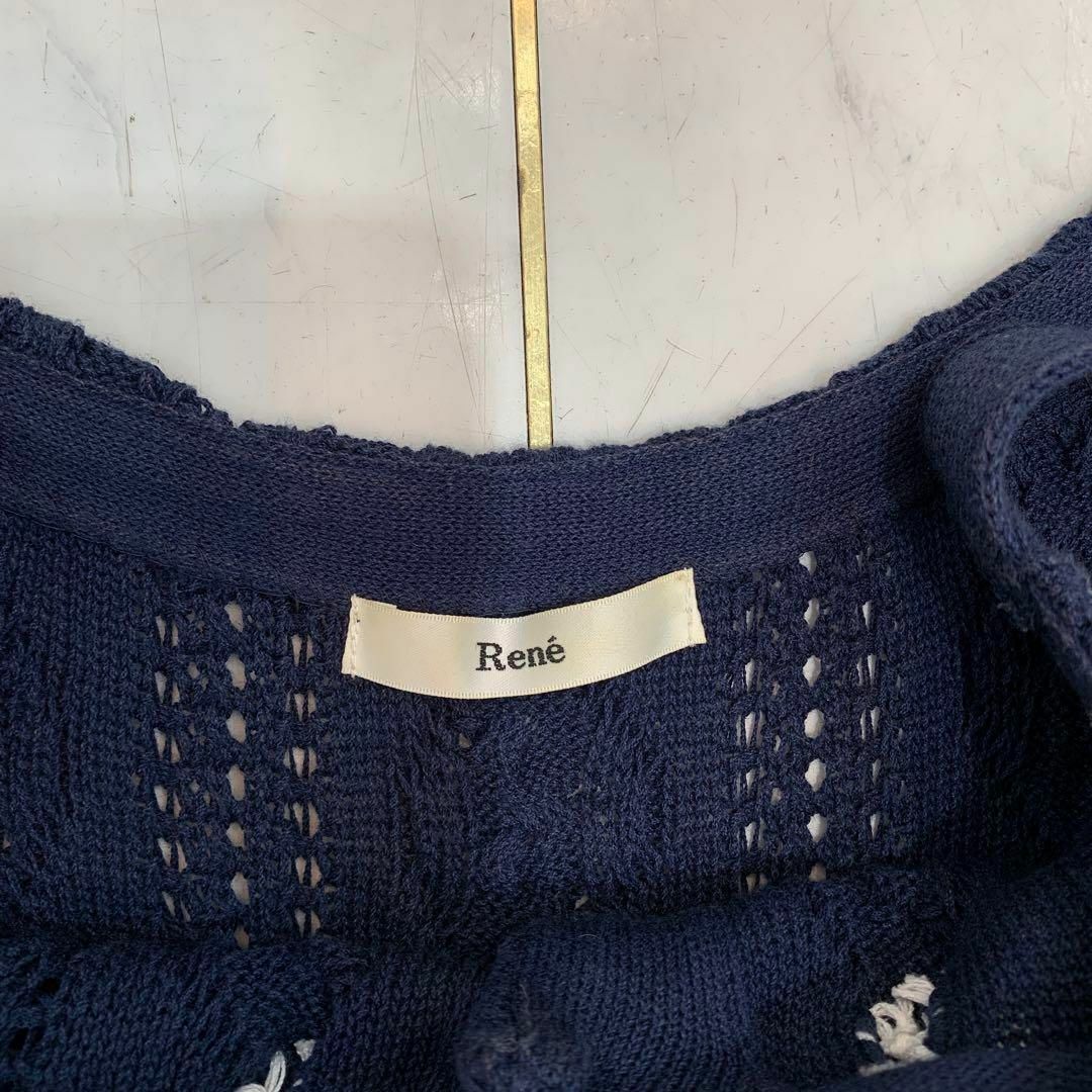 René - ☆美品☆Rene ニット ワンピース ノースリーブ フラワー René - ☆美品☆Rene ニット ワンピース ノースリーブ フラワー